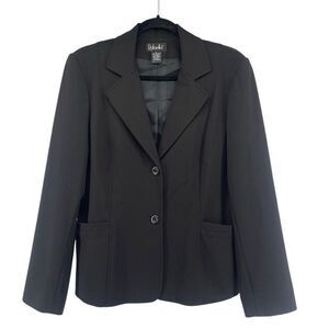Rafaella Women’s Classic Black Button Front Career Blazer Jacket Size 12